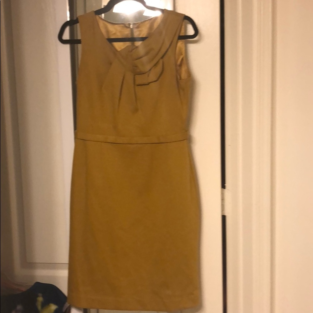 Tan mini dress with belt